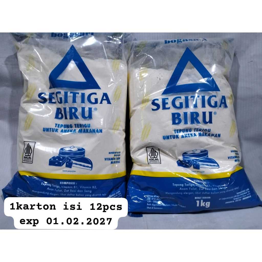 

Tepung Terigu SEGITIGA BIRU 1Kg [ Protein Sedang ]