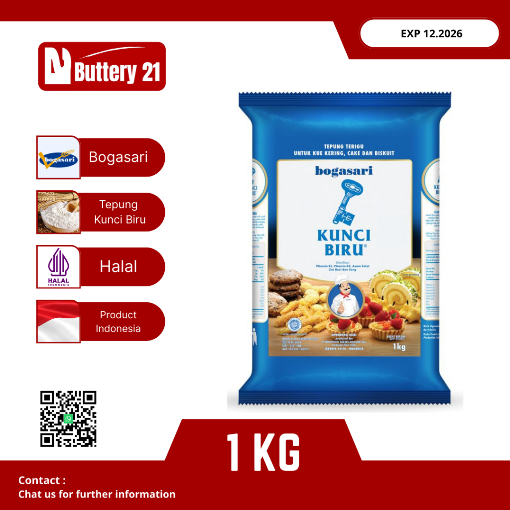 

KUNCI BIRU TEPUNG TERIGU 1 KG/TEPUNG TERIGU KUNCI BIRU/BOGASARI KUNCI BIRU