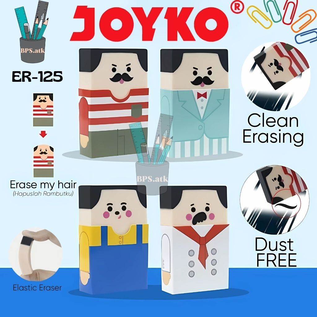 

(6/12 pcs) JOYKO Eraser Penghapus ER-125 Karakter Man In Costume