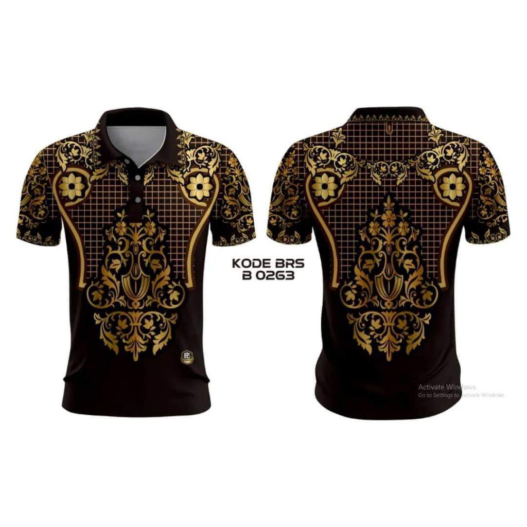 JERSEY POLO EDISI BATIK FULL PRINTING