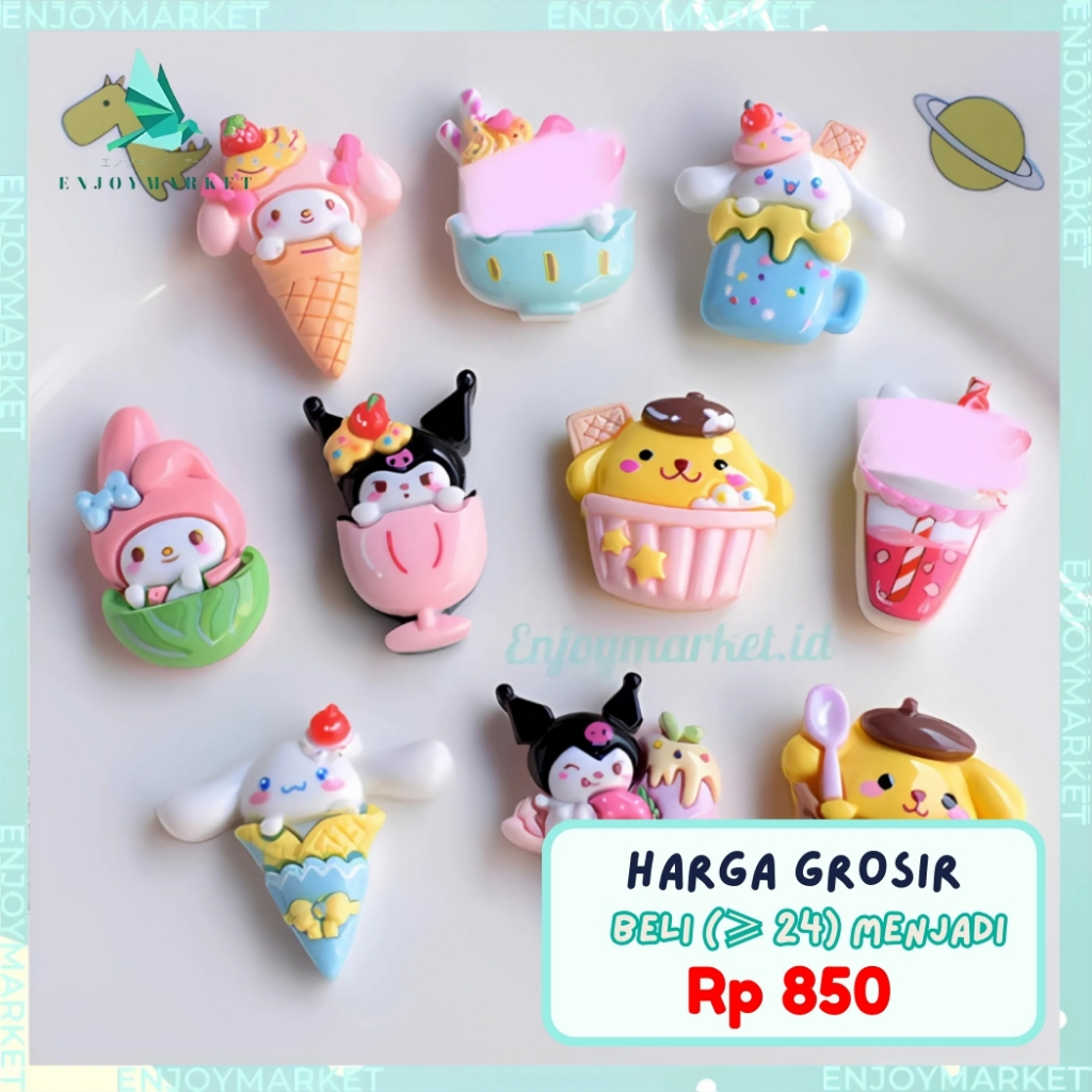 

Stiker 3D Motif Ice Cream Lucu Karakter Sanrio Buat DIY Botol Minum Dompet DIY