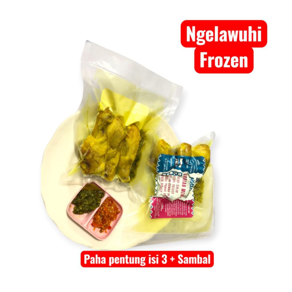 

Paha bawah frozen isi 3 + sambal/pahafrozen/laukfrozen/ayamolahan/makananolahan