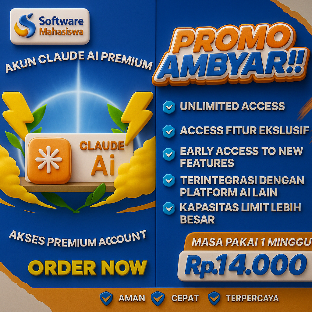 Claude AI 3.7 Sonnet Pro ( VERSI TERBARU ) - AI Canggih Bantu Produktivitas Anti Ribet