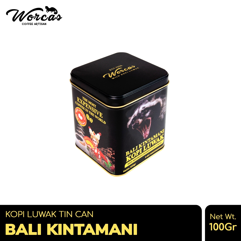 WORCAS Kopi Luwak Bali Kintamani 100gr Tin Can