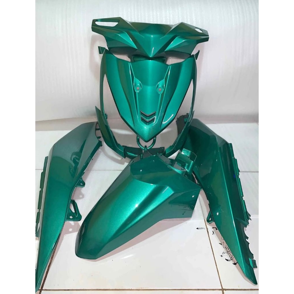 Cover full body halus motor beat fi 2012-2014 warna hijau metalik