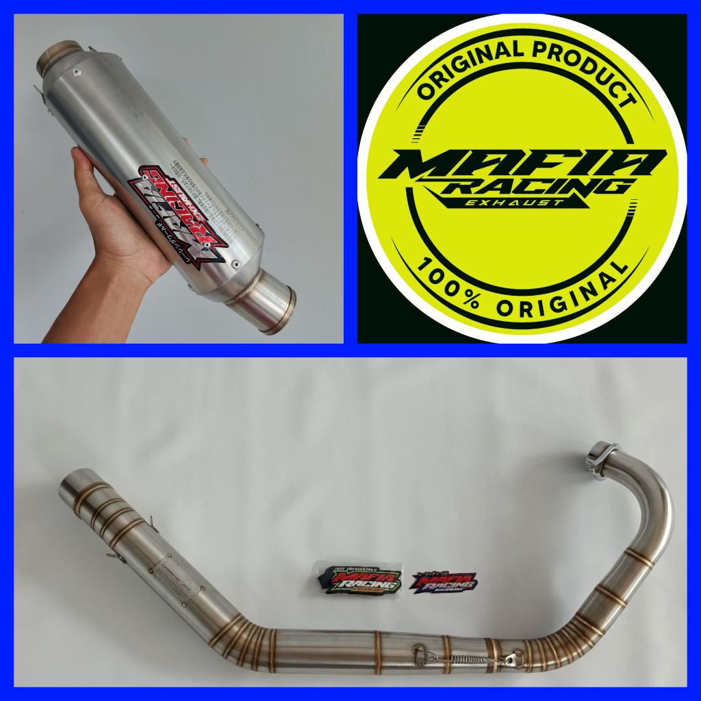 knalpot original MAFIA racing exhaust PNP satria Fu karbu wajib underbone full set silincer model ov