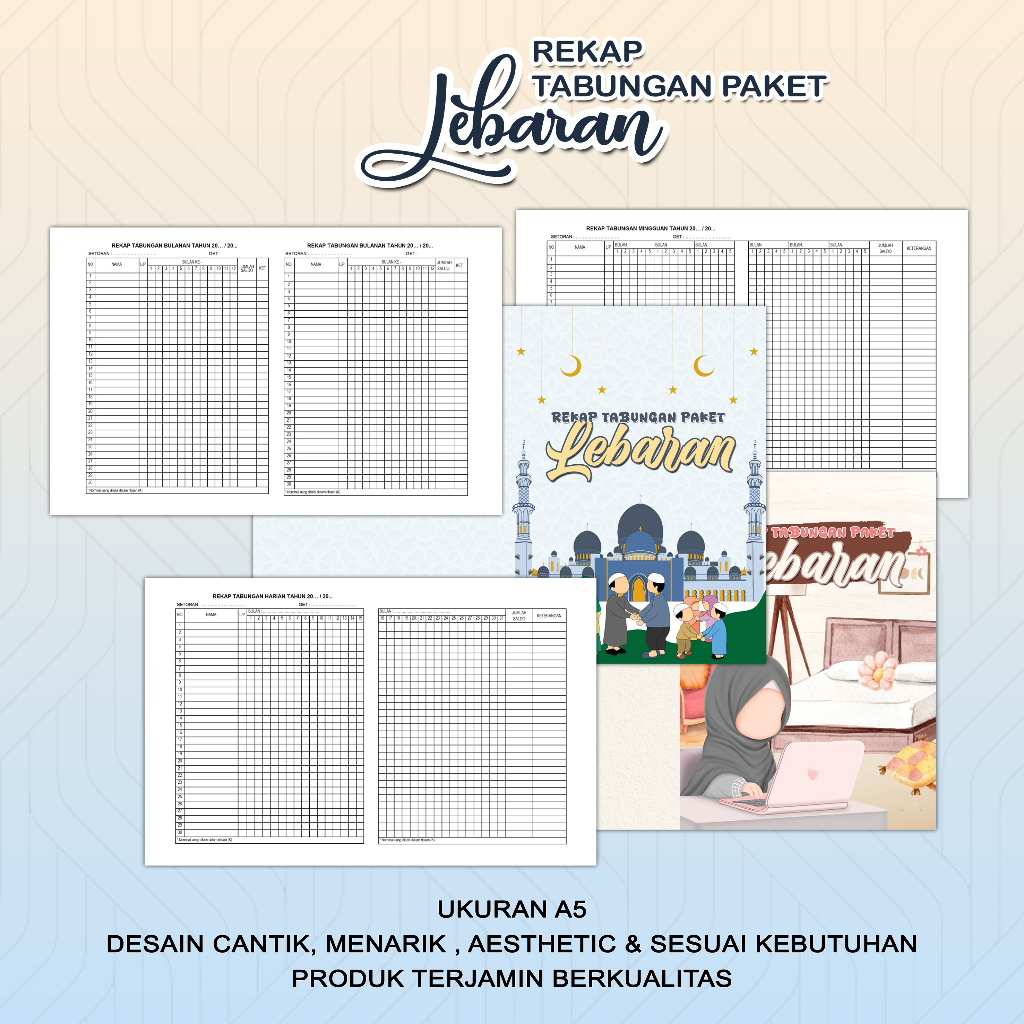 BUKU REKAP TABUNGAN PAKET LEBARAN BY GRAFISTETIK