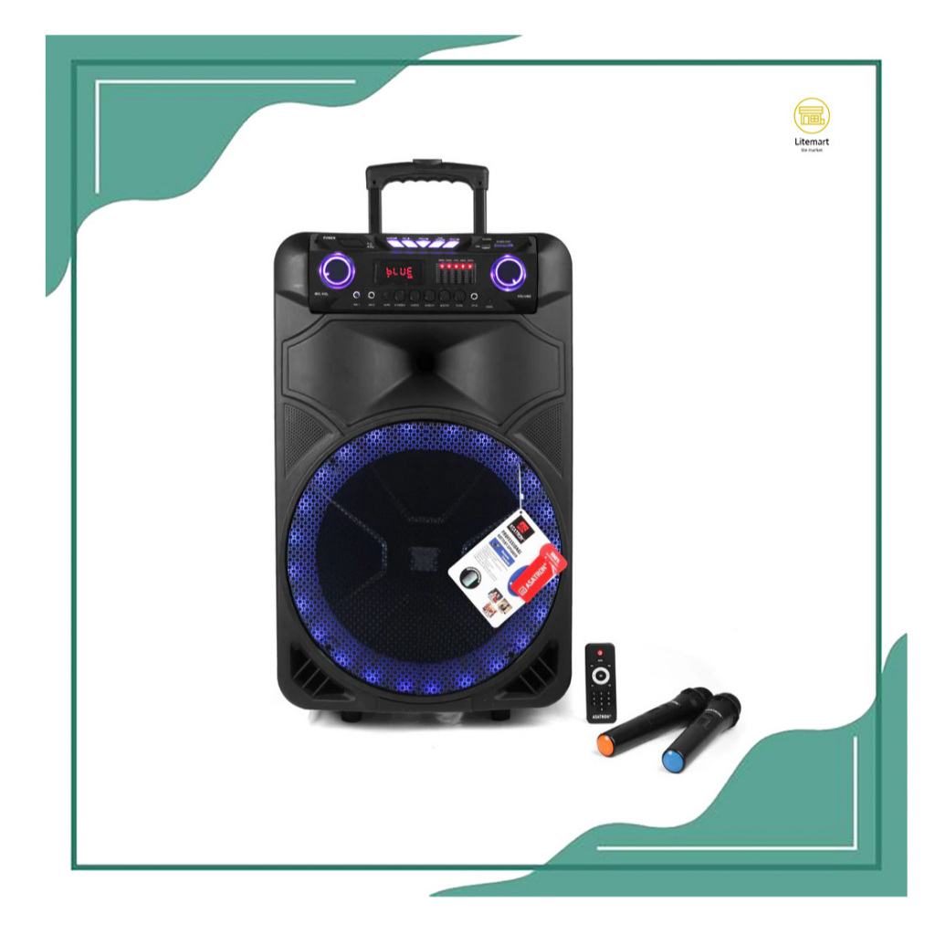 ASATRON SPEAKER PORTABLE 15'' HT-8881