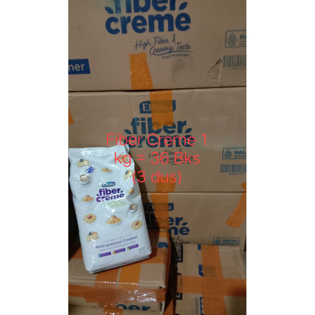 

Fiber Creme Ellenka (pengganti santan dan susu) harga utk 3 dus (1 dus isi 12 kg) total 36 kg