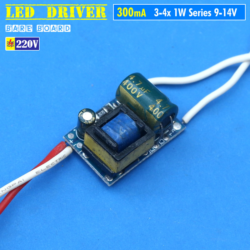 Driver Bohlam Lampu Led 3W HPL COB 3-4x 1W Seri 300mA Bareboard IN.AC 220V OUT.DC 9-14V Lampu Led E2