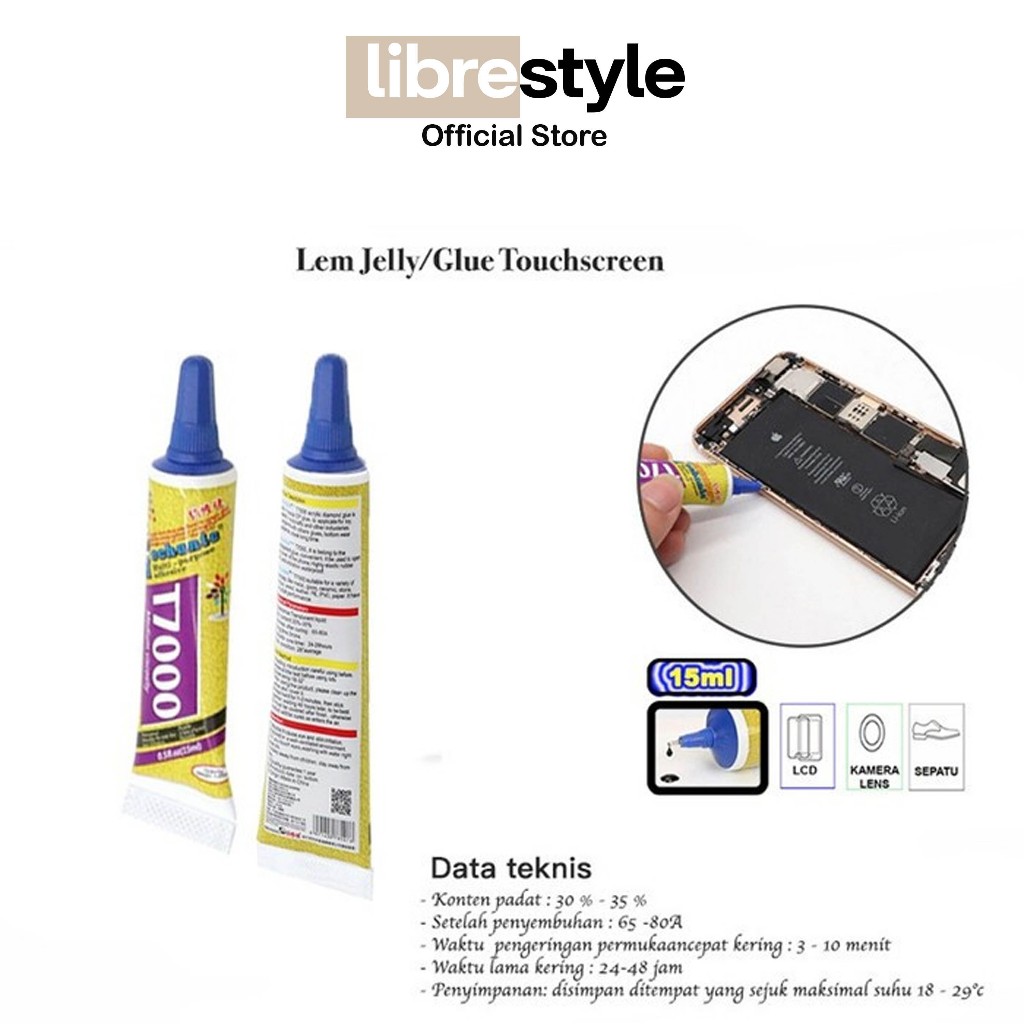 

LEM JELLY/GLUE TOUCHSCREEN/LCD MECHANIC T7000 15ML BLACK ORIGINAL