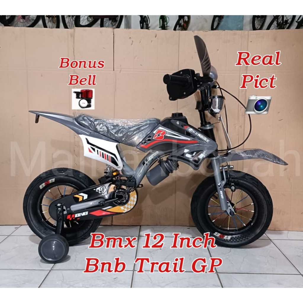 SEPEDA ANAK LAKI LAKI MOTOR TRAIL BMX 12 INCH BNB GP TRAIL