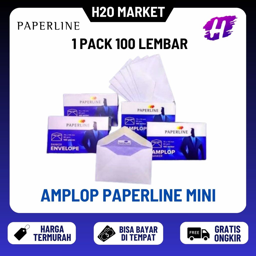 

Amplop PAPERLINE Mini Perekat Air (1 Pak Isi 100 Lembar) Ukuran 11 x 7 cm / Amplop Mini Putih / Paperline Mini PPS