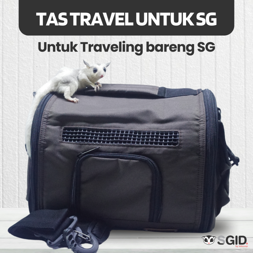 TAS + KANDANG UNTULAN Travel Cage Curve For Sugar Glider landak mini anak kucing