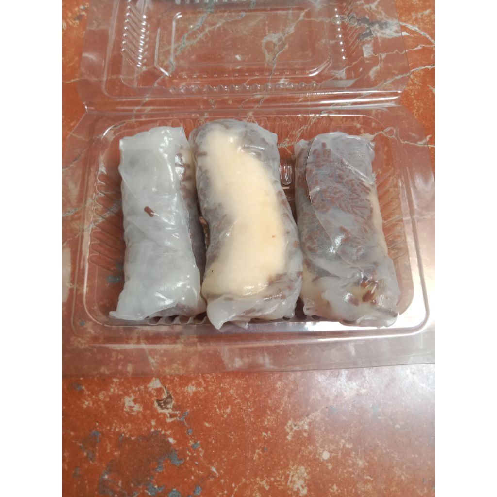 

pisang lumpia coklat
