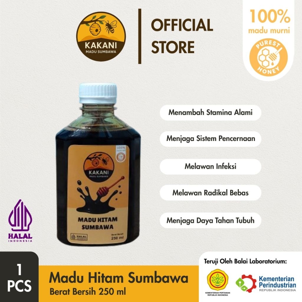 

Kakani Madu Hitam Sumbawa | 1 Pcs 250 ml | 100% Madu Sumbawa Murni