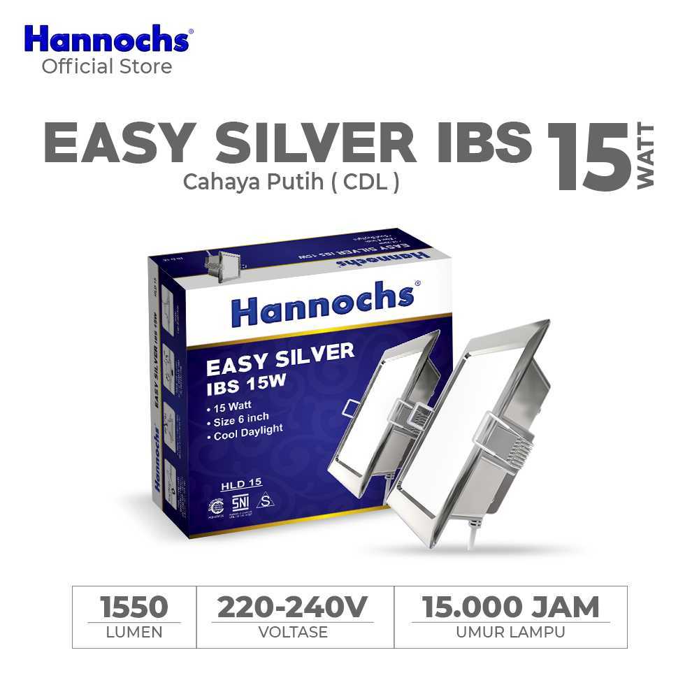 Hannochs Downlight LED Easy Silver 15W IBS CDL - Cahaya Putih