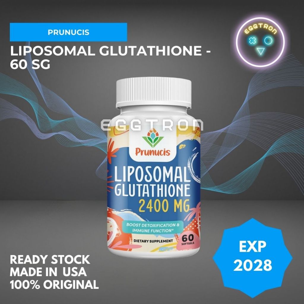 Liposomal Glutathione 2400mg Prunucis 60 softgels detox immune antioksidan L-Glutathione vitamin C