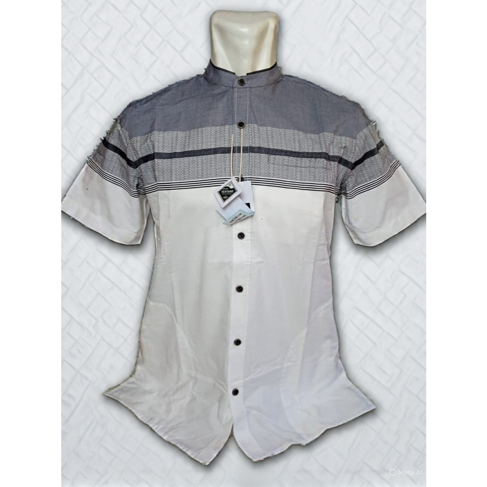 Kemeja Koko Pria EMBA Lengan Pendek Size M