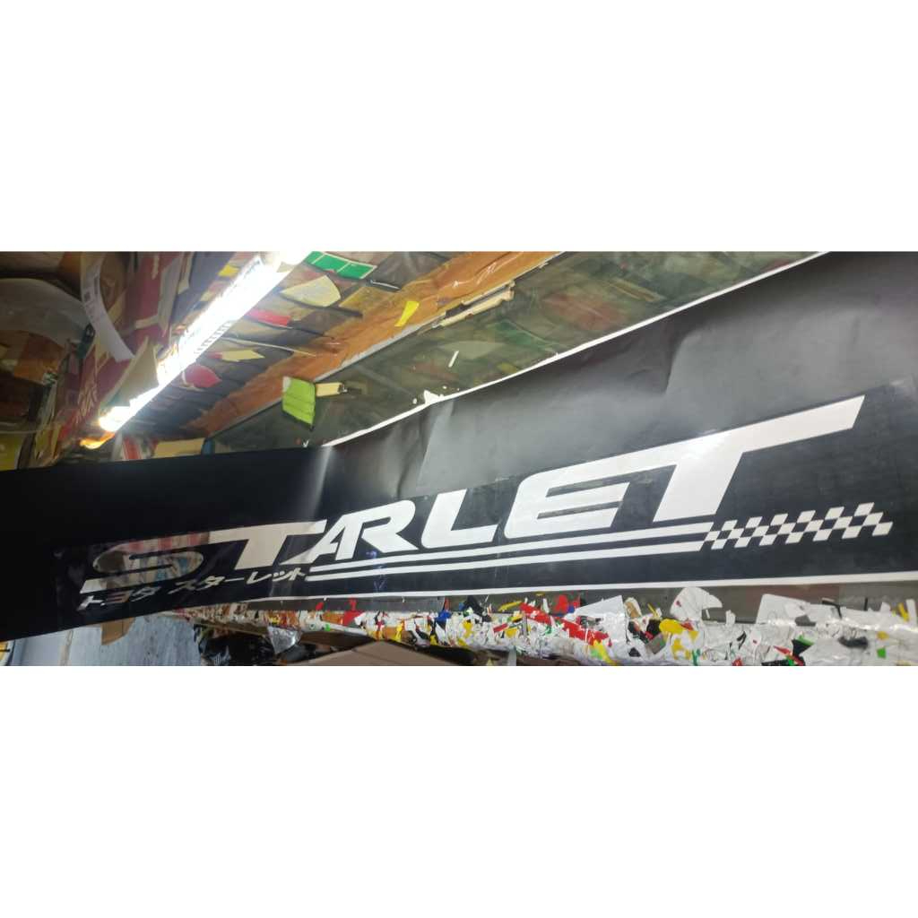 stiker poni mobil kaca depan TOYOTA STARLET KOTAK/KAPSUL