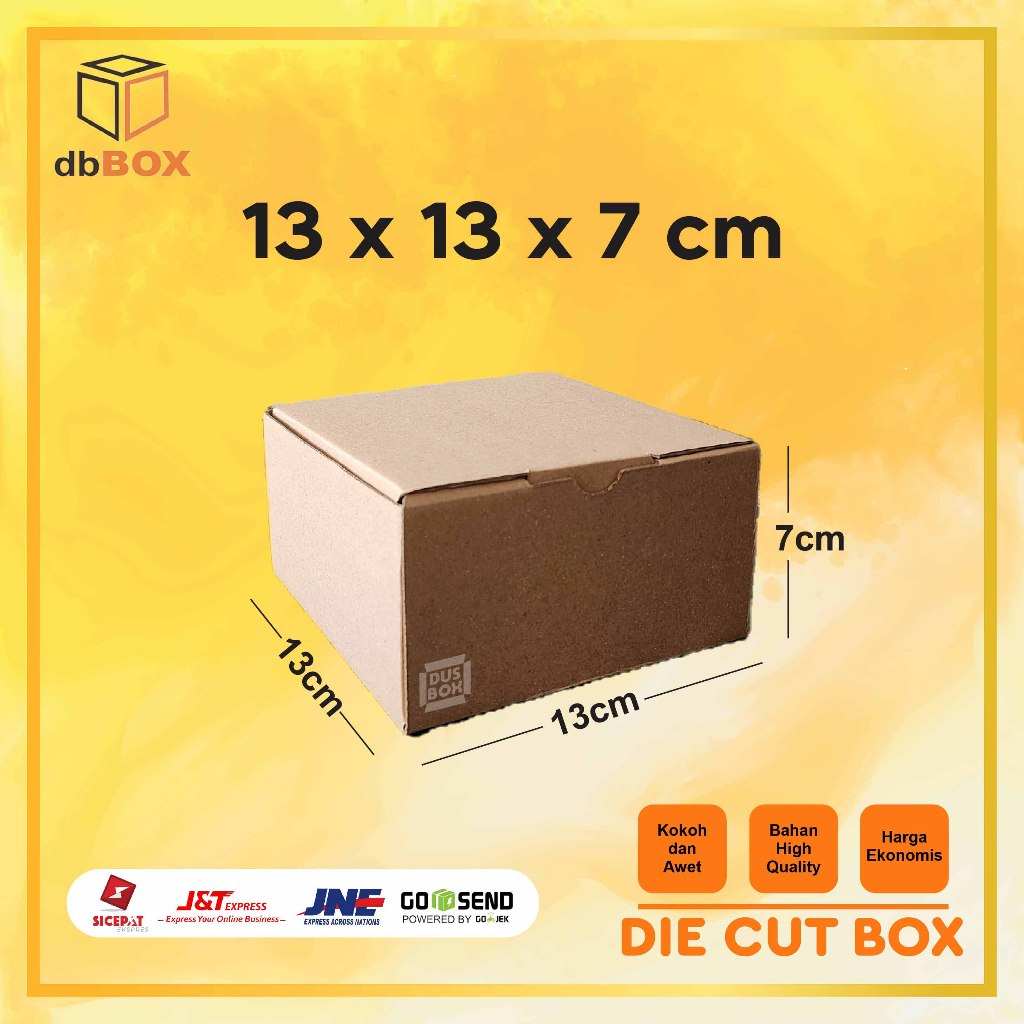 

Kardus 13x13x7 cm - Die Cut dan easy usage -