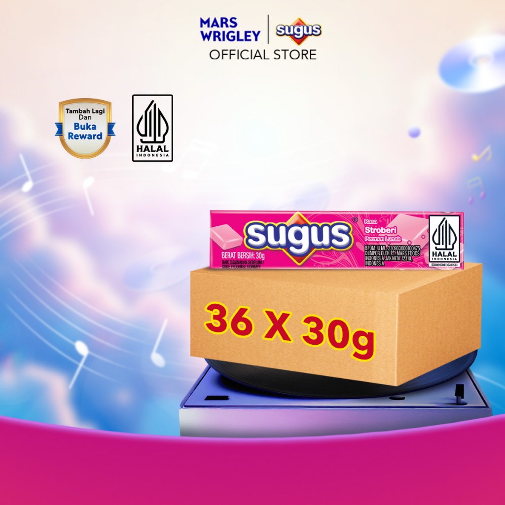 

SUGUS Stick Strawberry 30g X36
