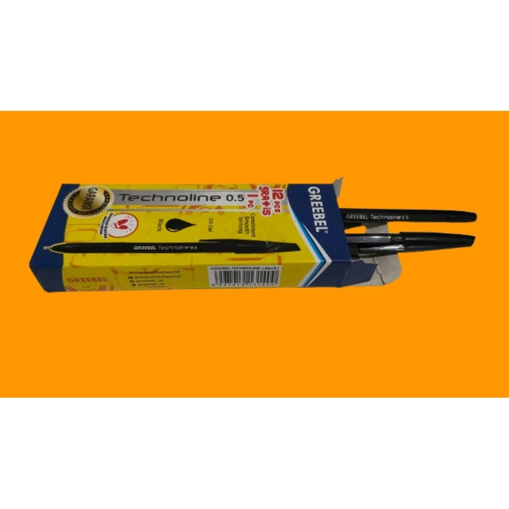 

Ballpoint (pulpen) Greebel 0,5 hitam (1 pack isi 12+1)