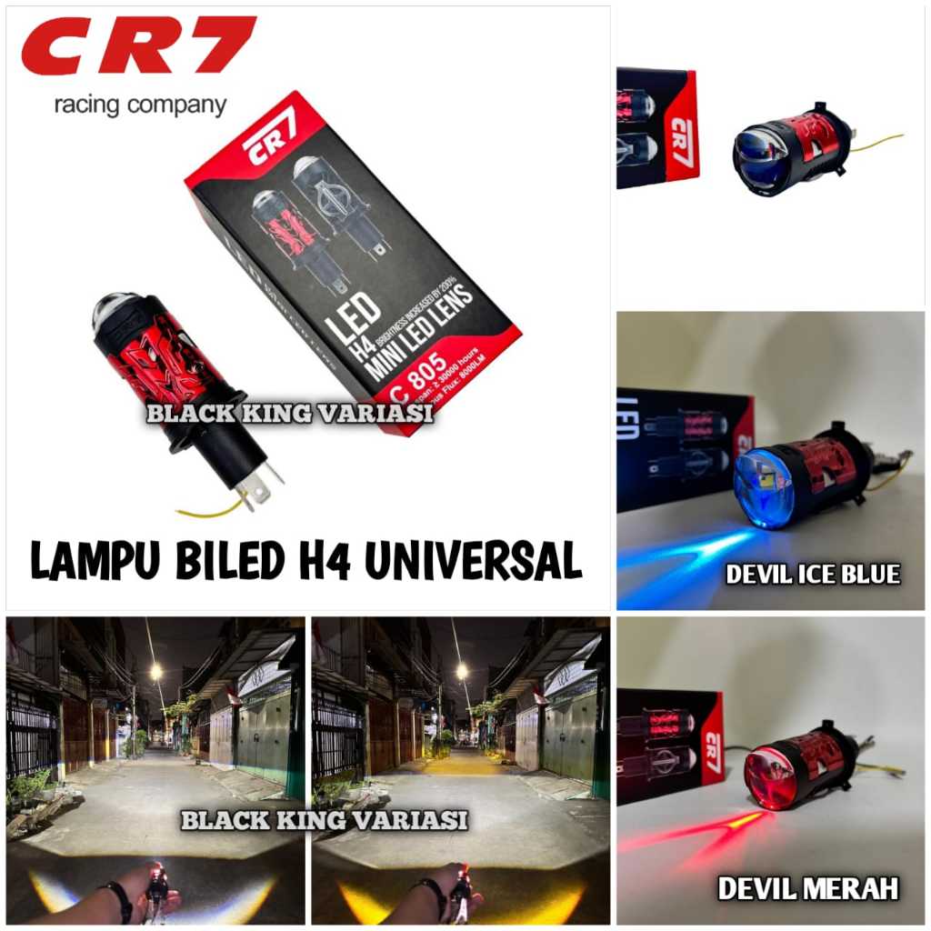 Lampu Biled H4 Lampu Utama Biled H4 Blue Lens Dengan Kipas Lampu LED Motor Mobil H4 Projector