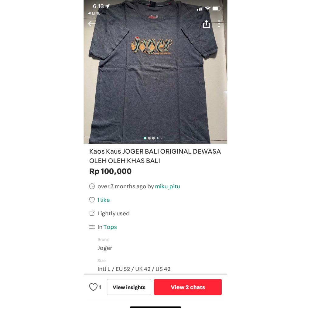 [Carousel] Kaos Kaus JOGER BALI ORIGINAL DEWASA OLEH OLEH KHAS BALI