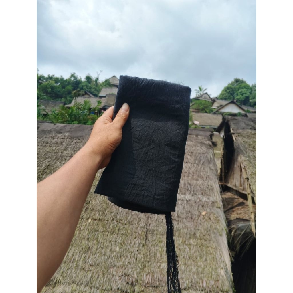 telekung/iket kepala baduy dalam bahan katun tenunan