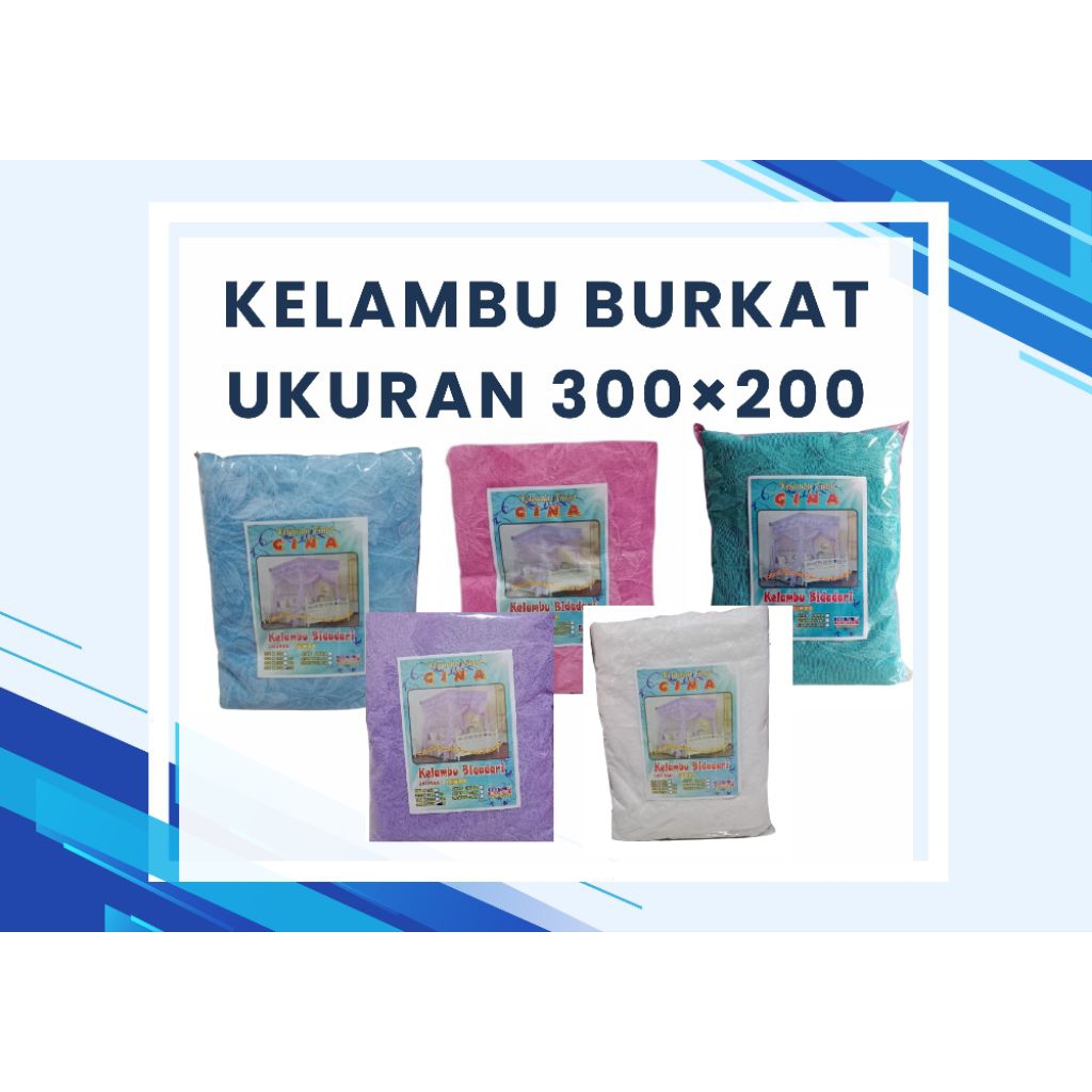 Kelambu Bidadari Burkat Super Jumbo 300×200 Berbahan Vitrase kelambu tidur dewasa anti nyamuk