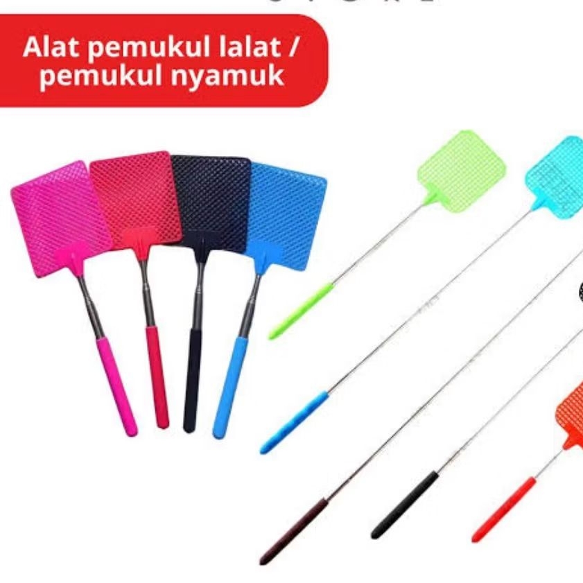 Alat pemukul lalat Teleskopik / Alat Pemukul Nyamuk Ampuh /Alat pemukul serangga Serbaguna