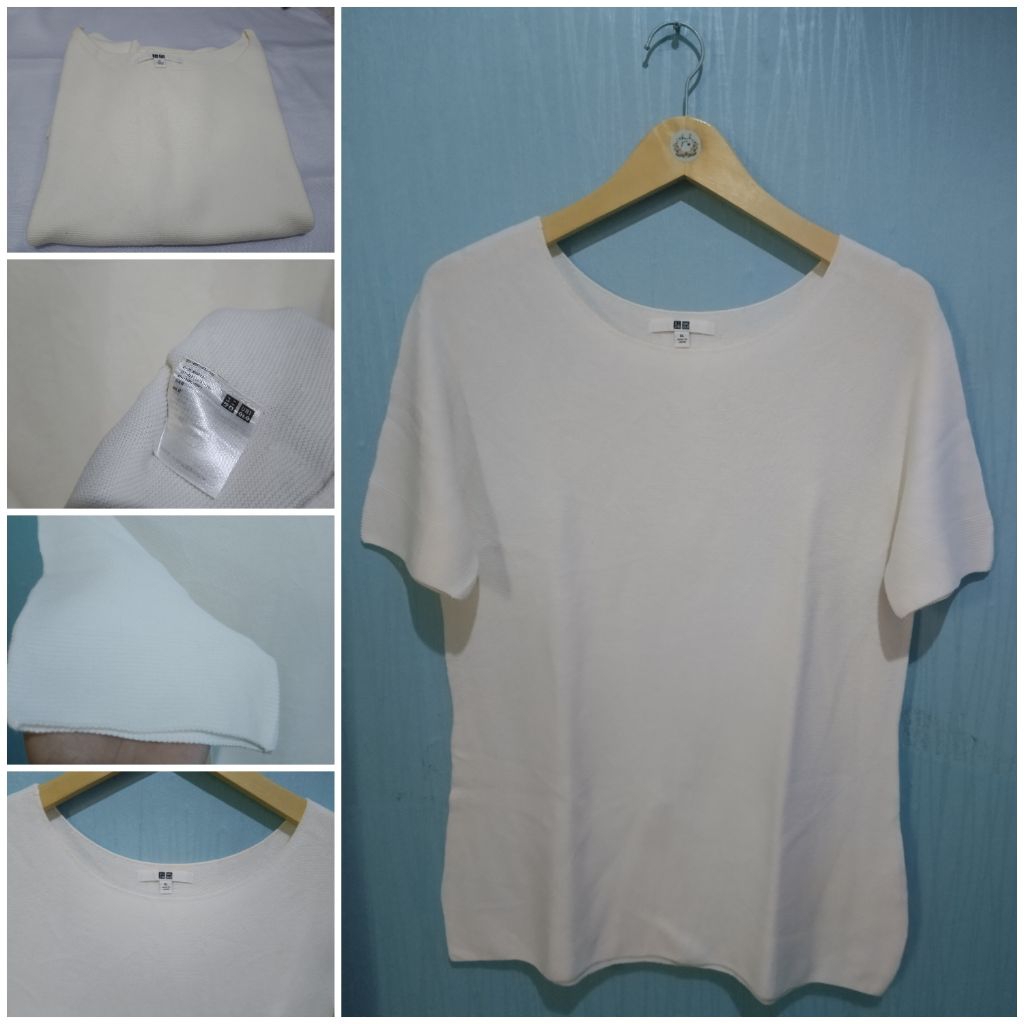 3D KNIT uniqlo size XL Off white