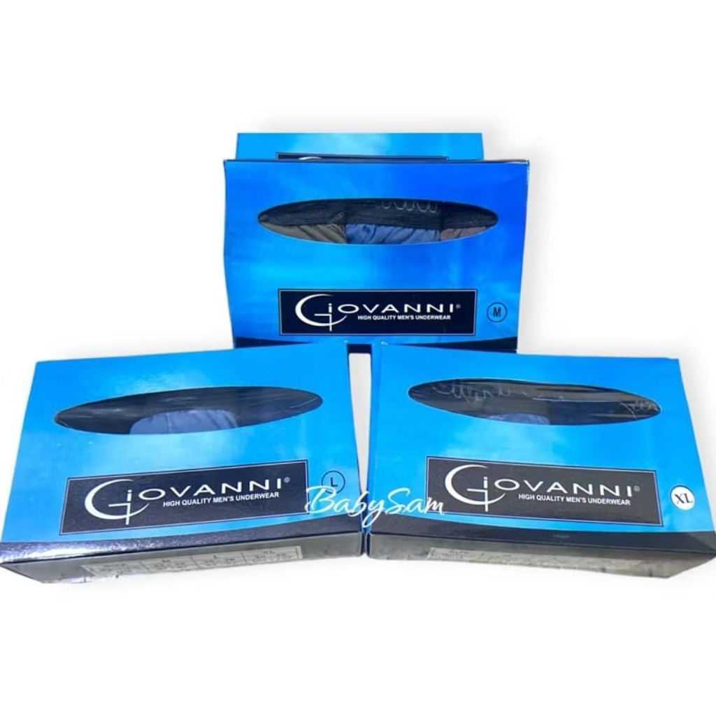 Celana Dalam Pria Giovanni Model Boxer - Isi 3pcs || Celana Dalam Pria Murah