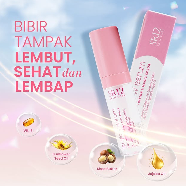 LIP GLOW SERUM SR12 LIPSTIK & PELEMBAB SERUM BIBIR BPOM PEMERAH BIBIR ORIGINAL BIBIR PINK