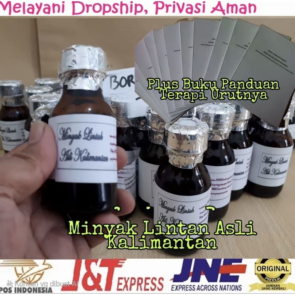 Minyak Urut Minyak Lintah Asli Kalimantan + Buku Panduan Terapi Urutnya