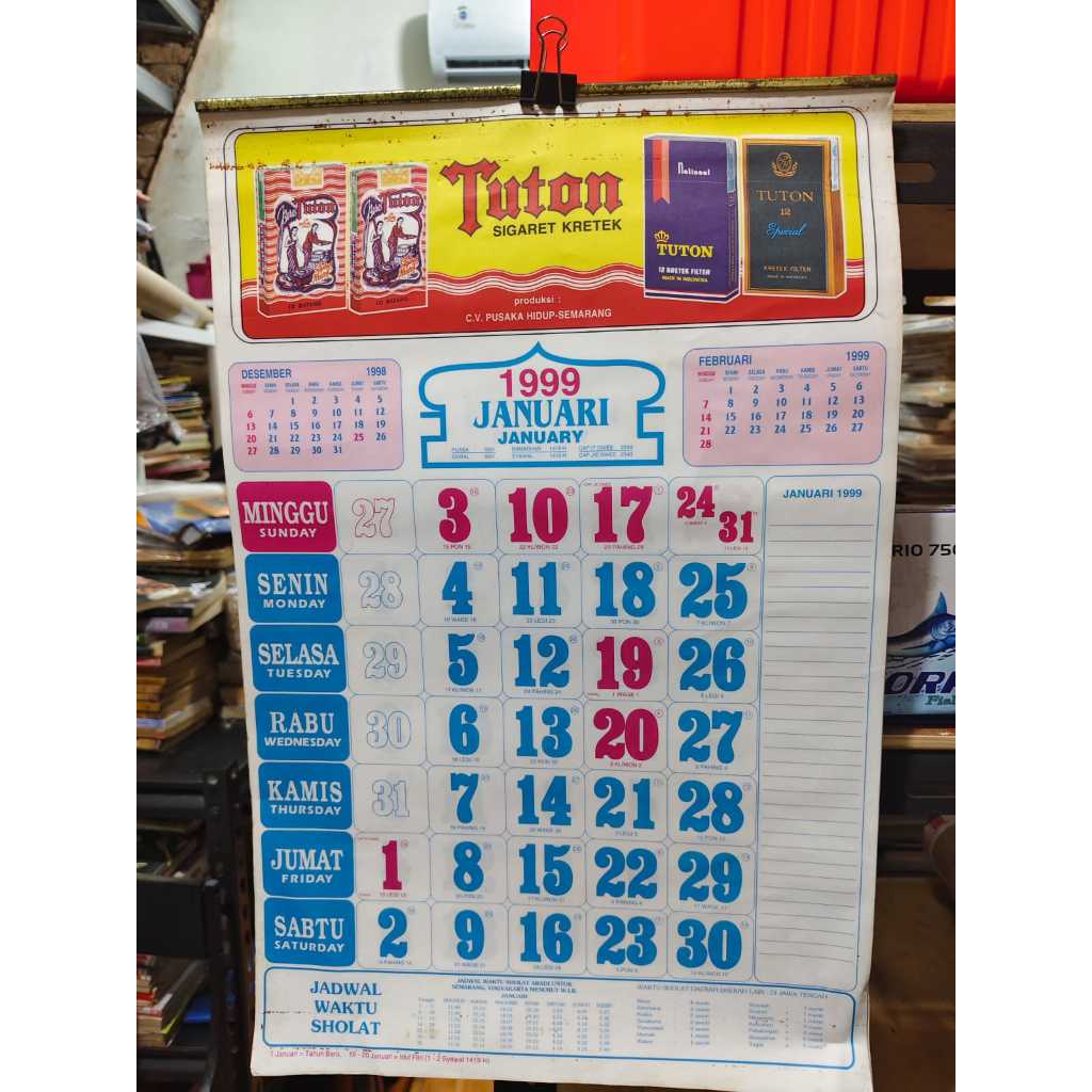 

KALENDER JADUL KALENDER TAHUN 1999 KOLEKSI