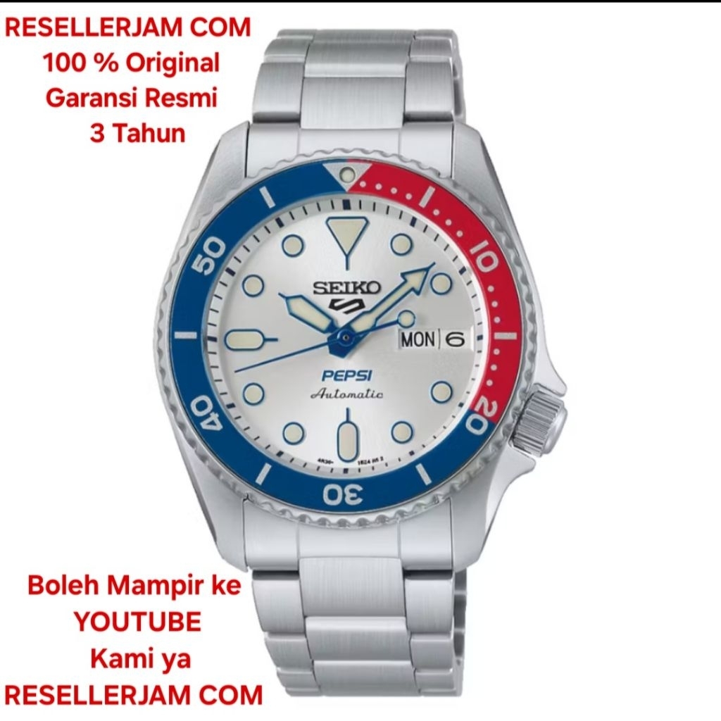 Jam Tangan Seiko 5 Sports SRPL99K1 X Pepsi Limited edition of 7,000 pieces SRPL99 Original Garansi R