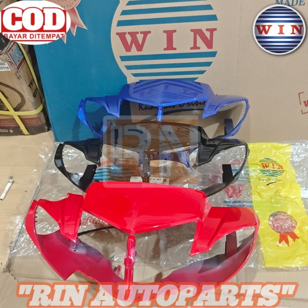 WIN FRONT HENDLE TOTOK BATOK LAMPU DEPAN VEGA R NEW 2006-2009 HITAM MERAH BIRU ASLI MERK ORIGINAL WI