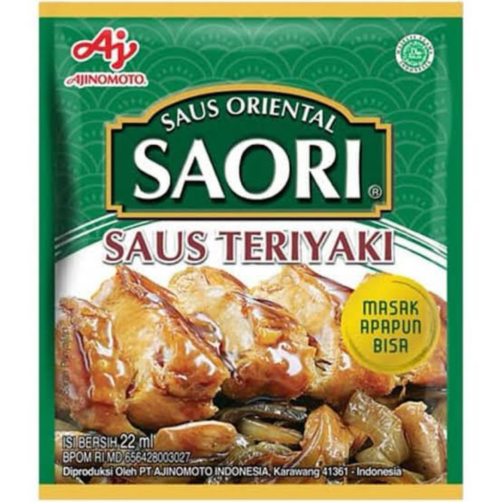 

SAORI Teriyaki Sachet 22ml Saus Teriyaki ala jepang
