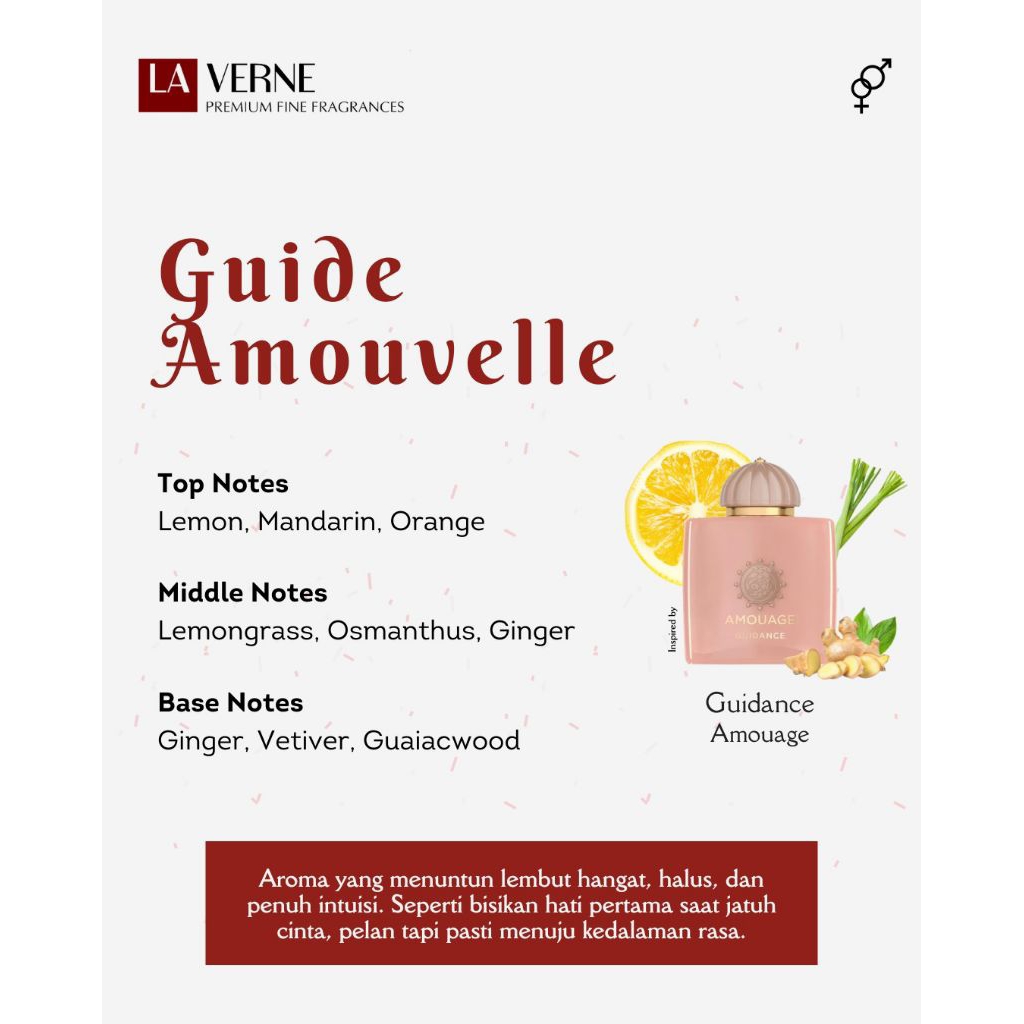 Parfum bibit murni guide amouvelle by la verne segel kemasan 100gr