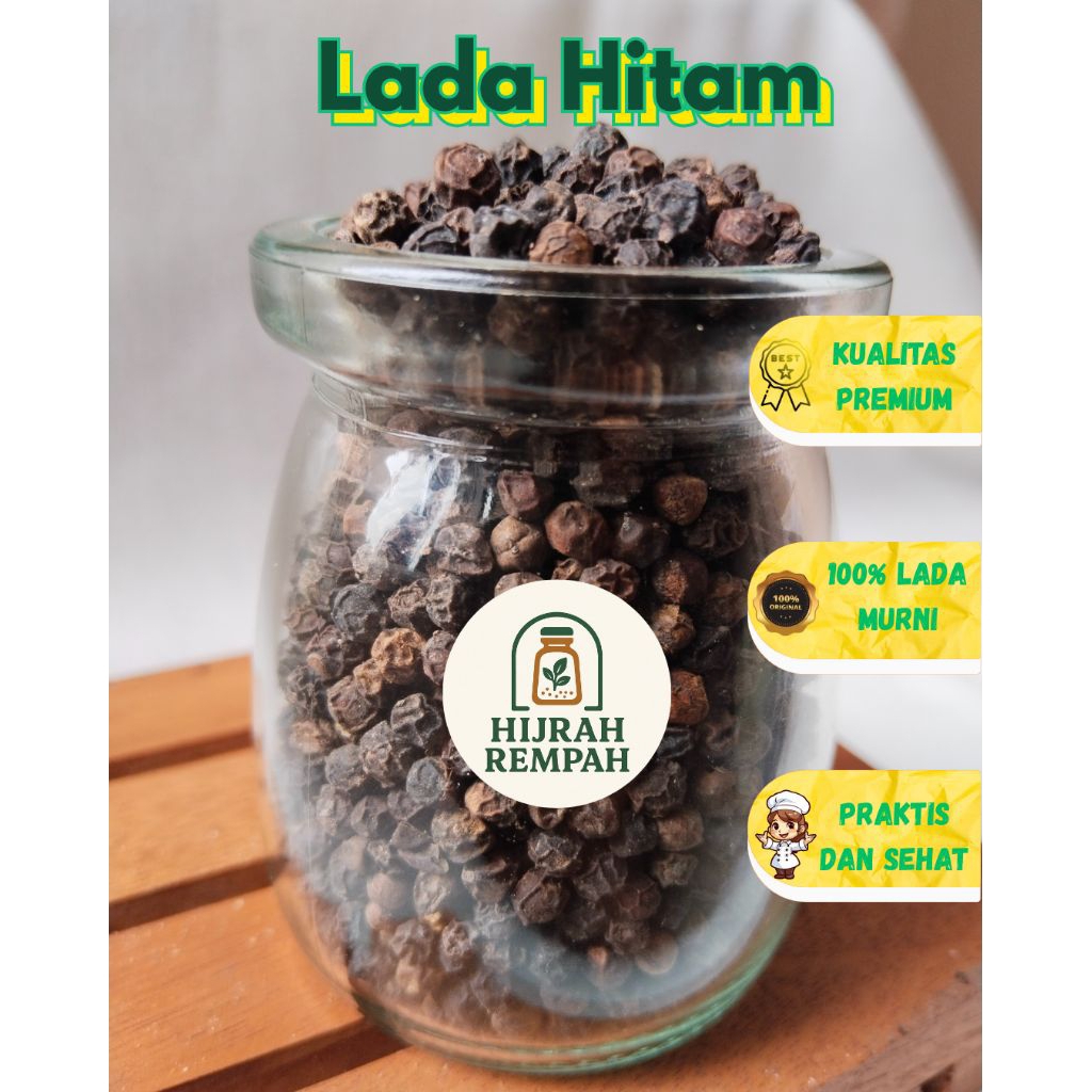 

Lada Hitam Biji/ Merica Hitam Bulat/ Black Pepper Whole 100gr