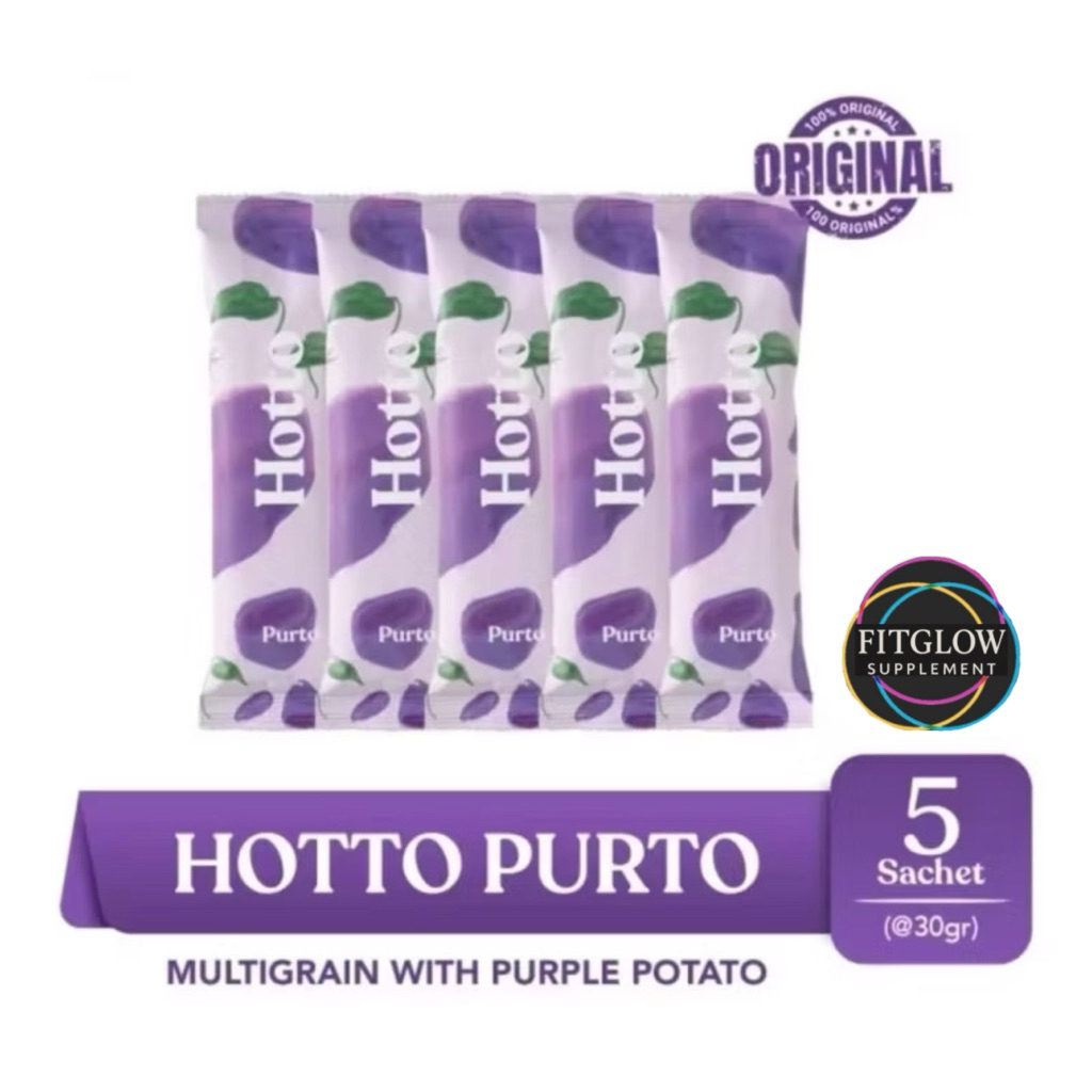 (Bisa Gosend) 5 SACHET HOTTO PURTO Superfood Ubi Ungu Multigrains BPOM HALAL