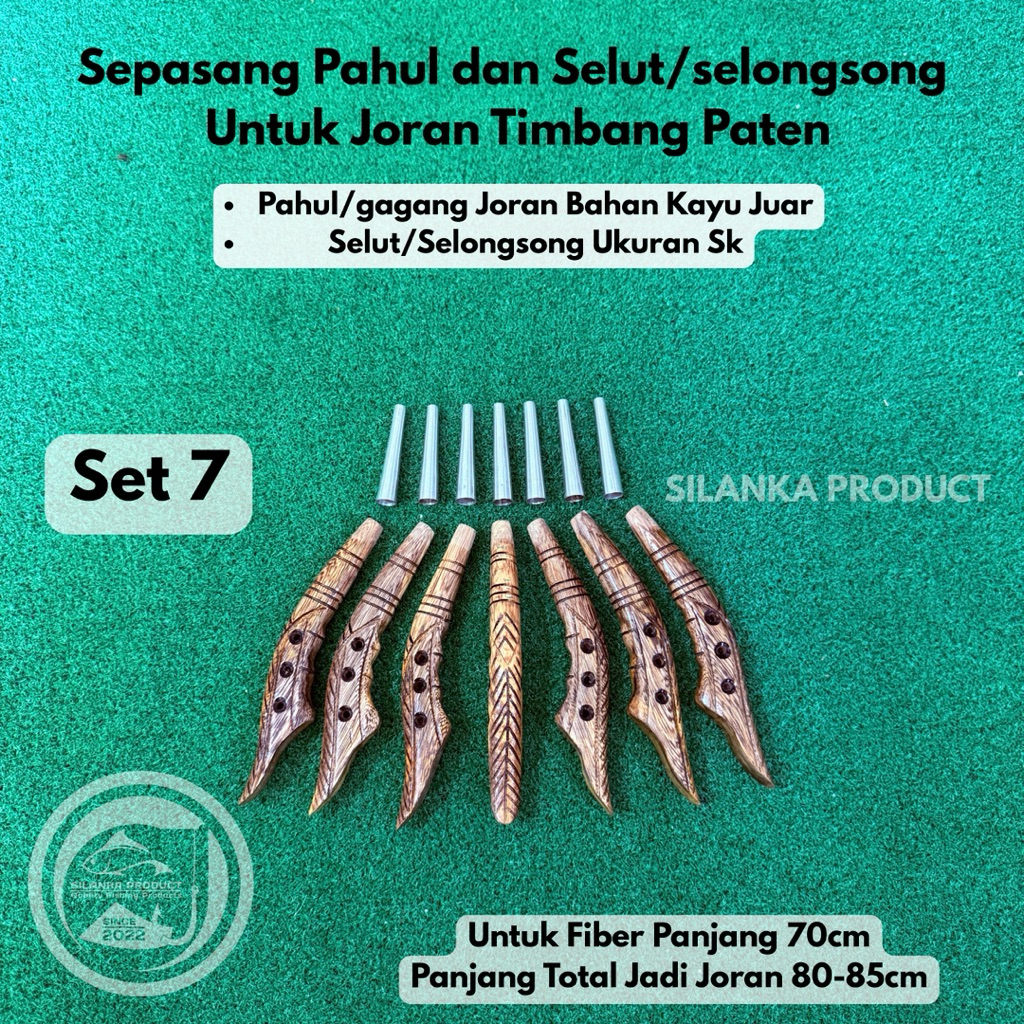 Sepasang Pahul dan Selut Untuk Joran pancing 70cm/jerpon/Joran paten