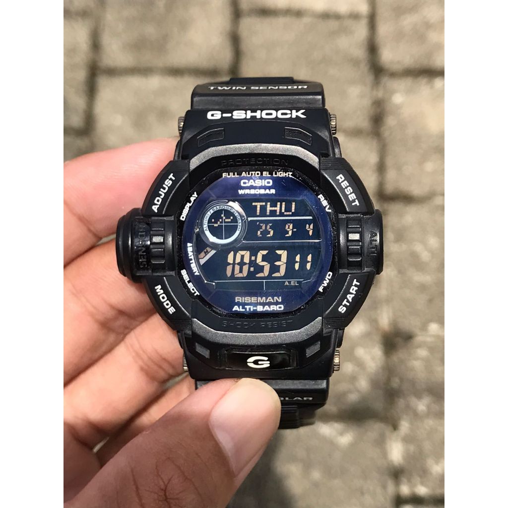 Casio G-SHOCK G-9200BW G SHOCK GSHOCK RISEMAN G 9200 JDM MultiBand 6 mulus alti baro thermometer,aut