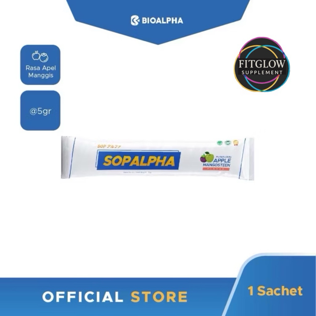 (ECER 1 SACHET) SOPALPHA Rasa Apel Manggis ORIGINAL BIOBOOST Imun Salmon Ovary Peptide