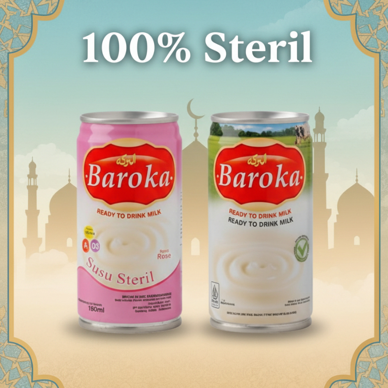 

Susu Steril Baroka rasa Rose 180ml