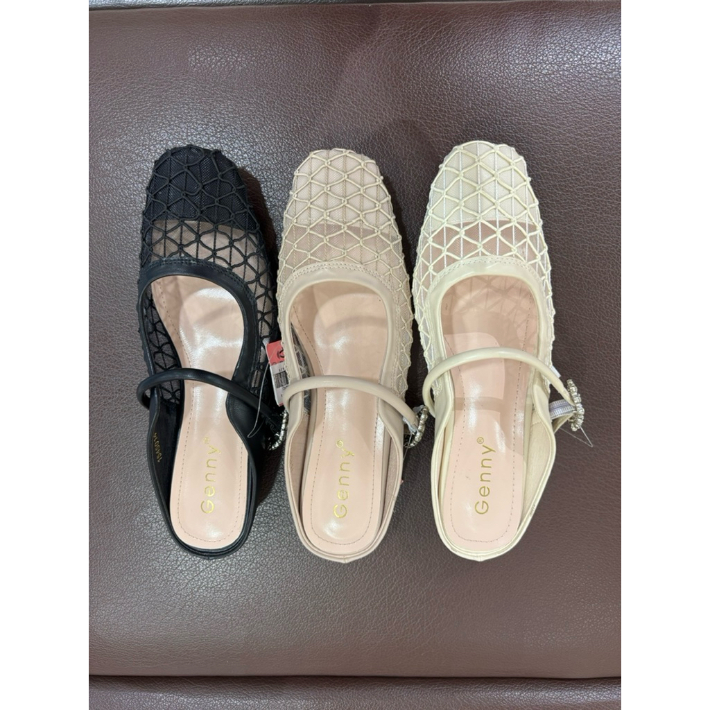 Genny Sepatu Selop Jaring-Jaring Wanita Elegant