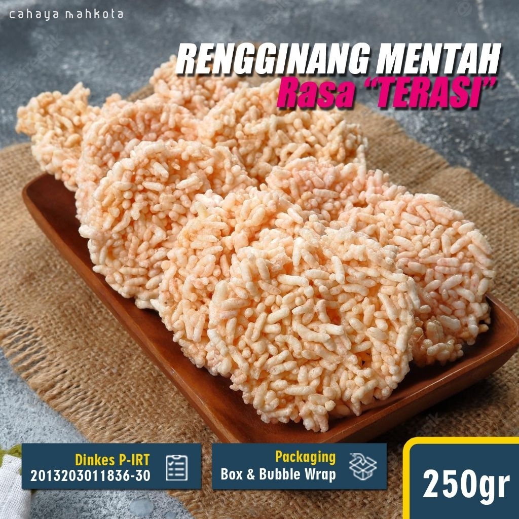 

[Terlaris] Rengginang Mentah Terasi 100% Ketan Asli Siap Goreng Isi 24pcs 250gr