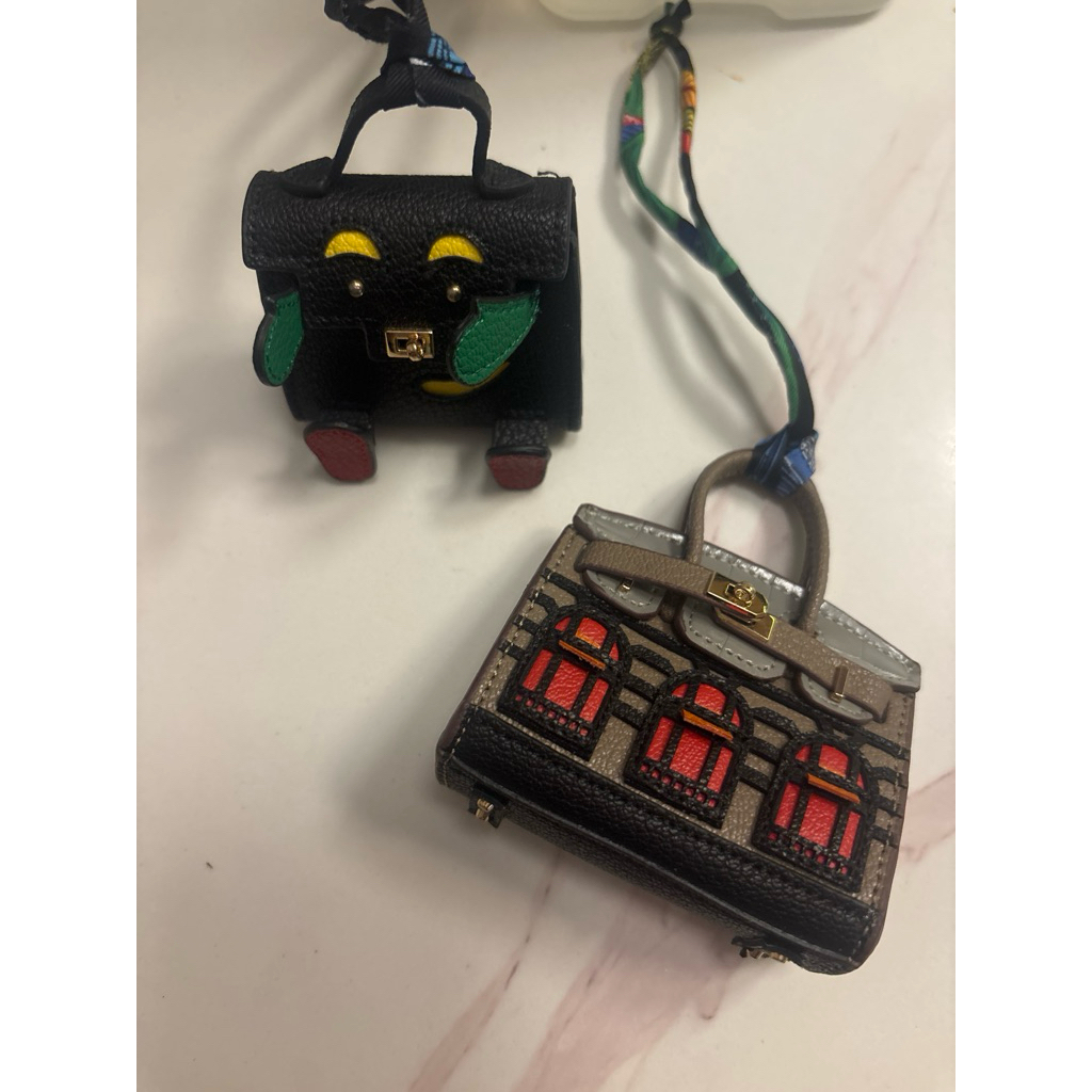 Bag charm gantungan tas kulit hrmes